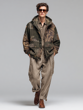 Men's floral print hooded jacket